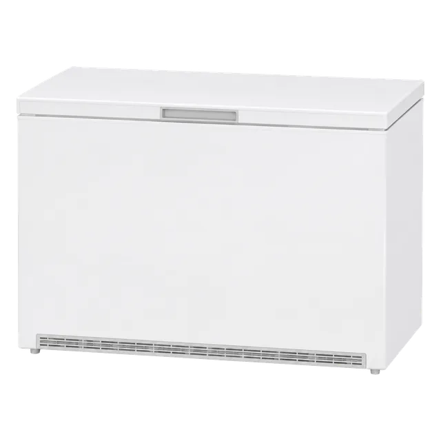 Freezer horizontal tipo arca, com a tampa fechada